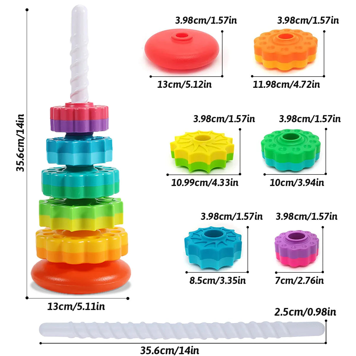 Tour arc-en-ciel rotative Montessori