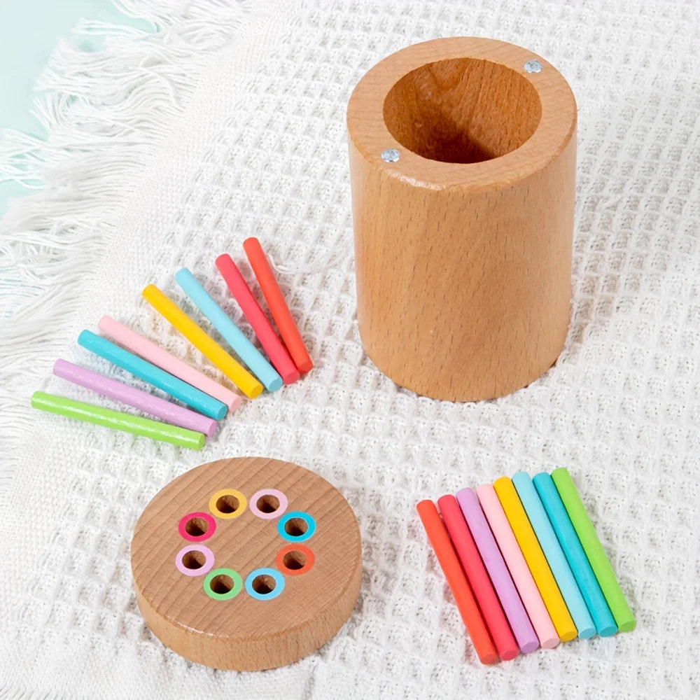 Juguetes de aprendizaje de colores de madera Montessori