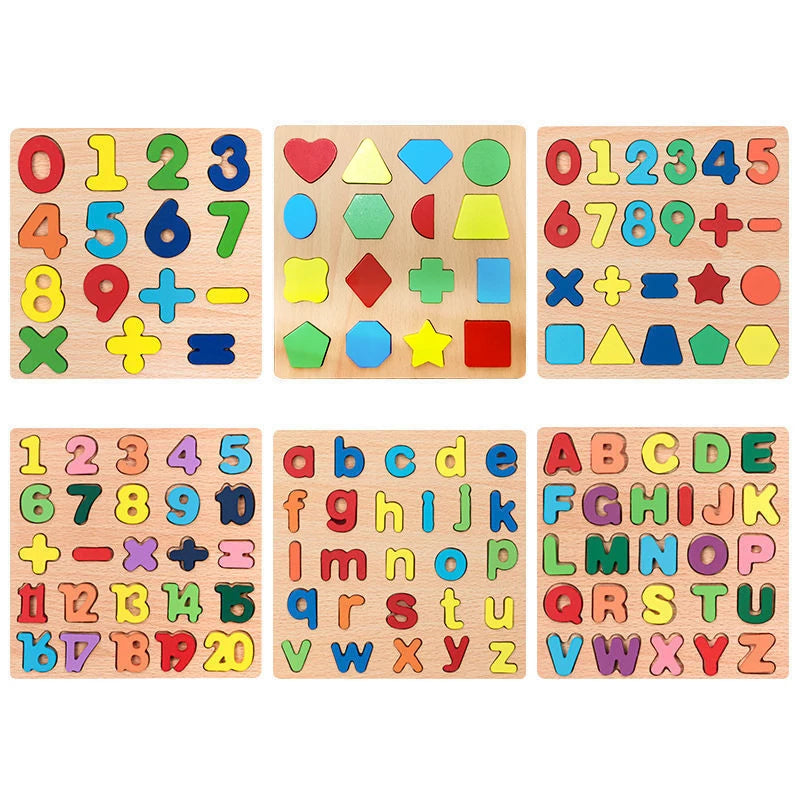 Montessori-Holzpuzzles für Kinder