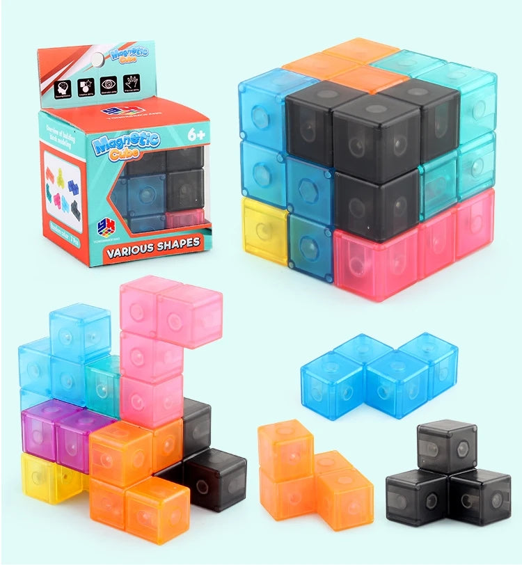 Cube de Construction Magnétique pour Enfant