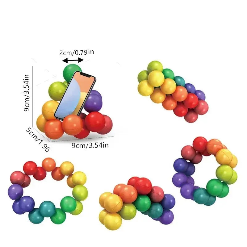 Fidget sensoriel arc-en-ciel 3D