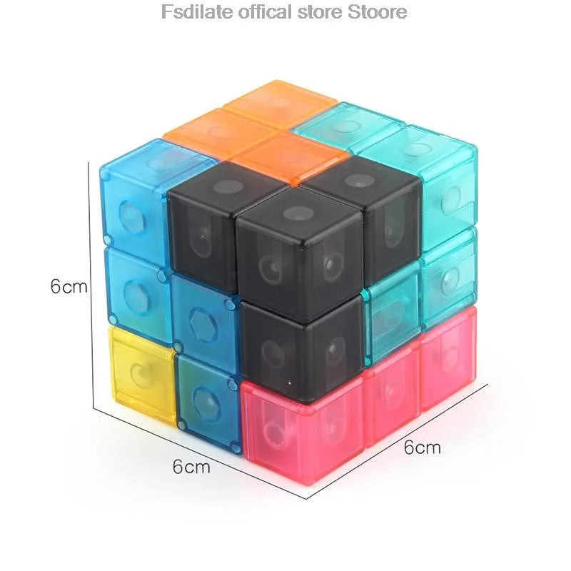 Cube de Construction Magnétique pour Enfant