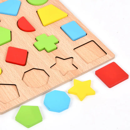 Puzzles Montessori en bois pour enfants