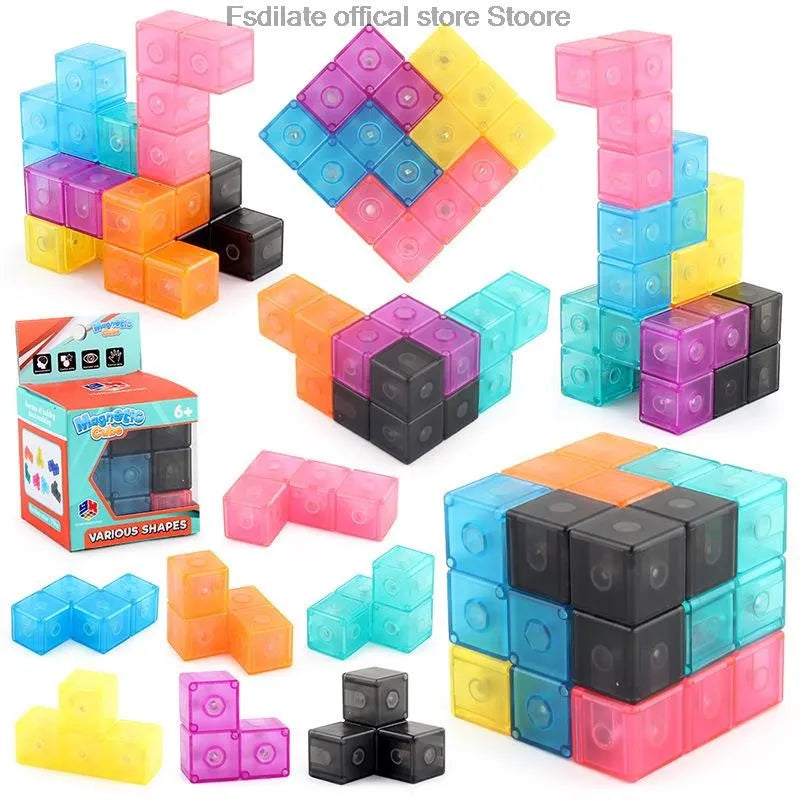 Cube de Construction Magnétique pour Enfant